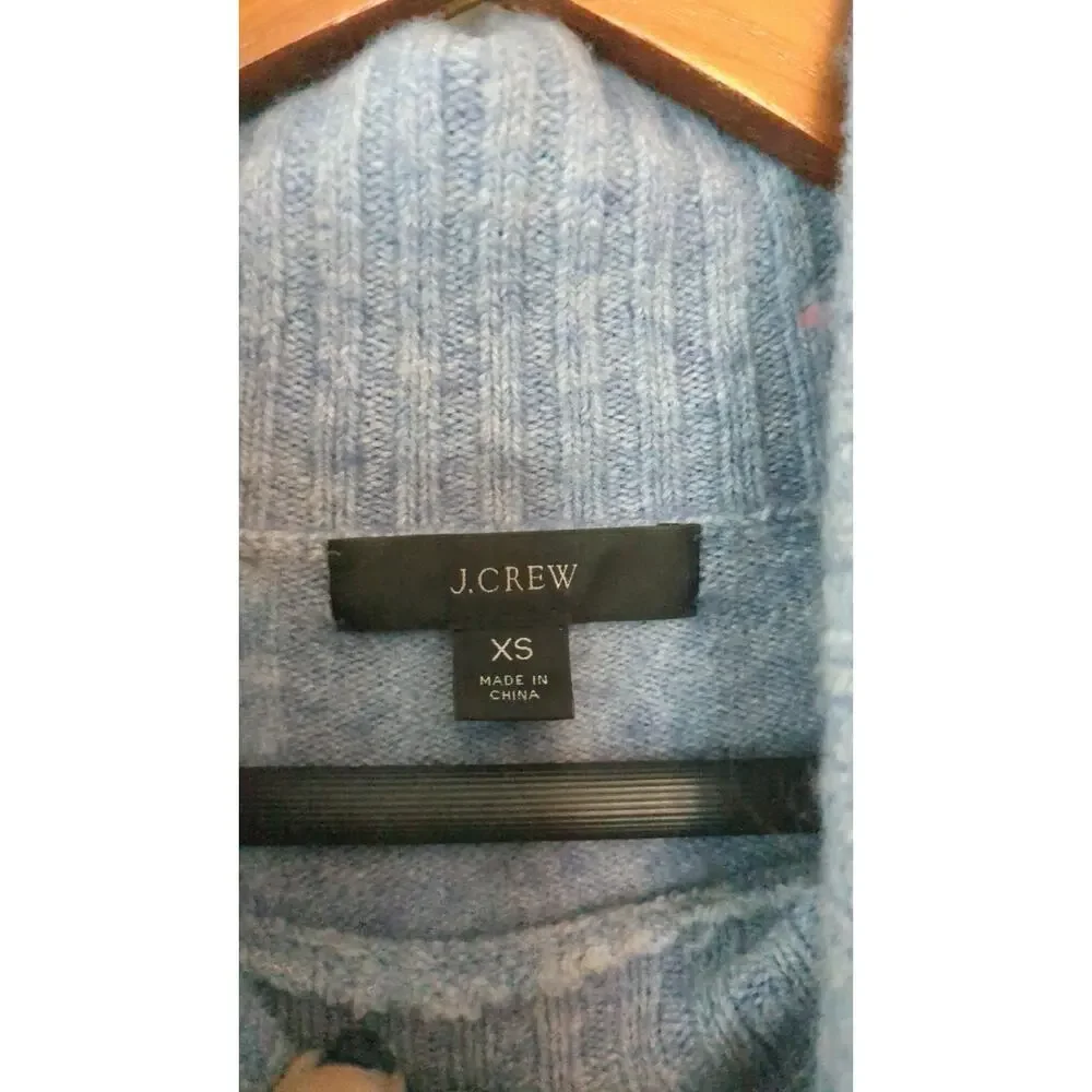 J. Crew Wool Blend Striped Turtleneck Sweater